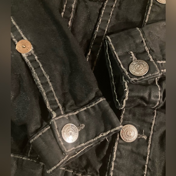 Rare! True Religion Waxed Jimmy Super T in “TED BLACK” wash size XL - Picture 14 of 16